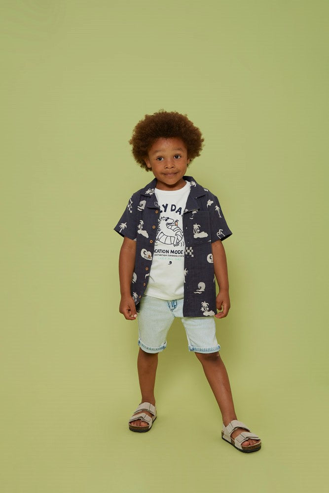 Camisa manga corta muselina niño Lagoon Legends